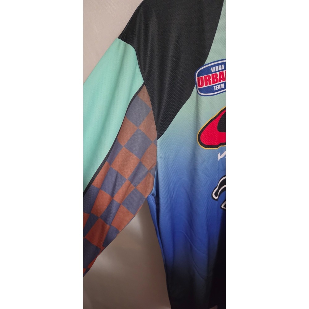 Vibra Urbana Racing Jersey Mens Large Blue Teal Excellent Reggaeton Festival - Picture 7 of 8